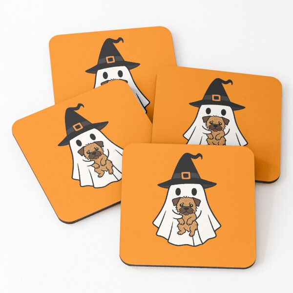 Item preview, Border Terrier Dog Halloween Ghost Witch Hat Mom Dad Kids designed and sold by FurryHavenPH.