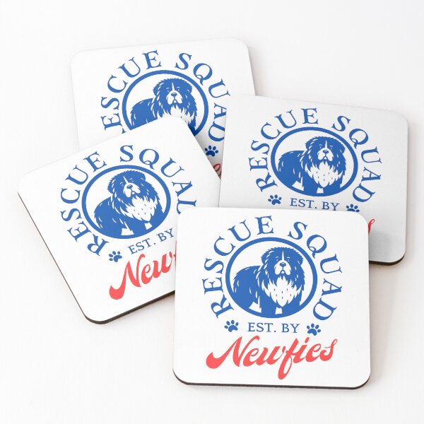 Item preview, Rescue Squad – Est. by Newfies newfoundland dog designed and sold by DesignDazzles.
