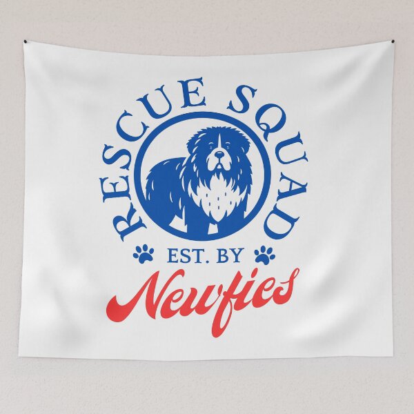 Item preview, Rescue Squad – Est. by Newfies newfoundland dog designed and sold by DesignDazzles.