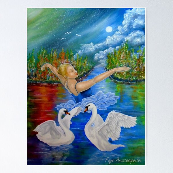 Ballerine Peinture Acrylique affiches et impressions par Krista