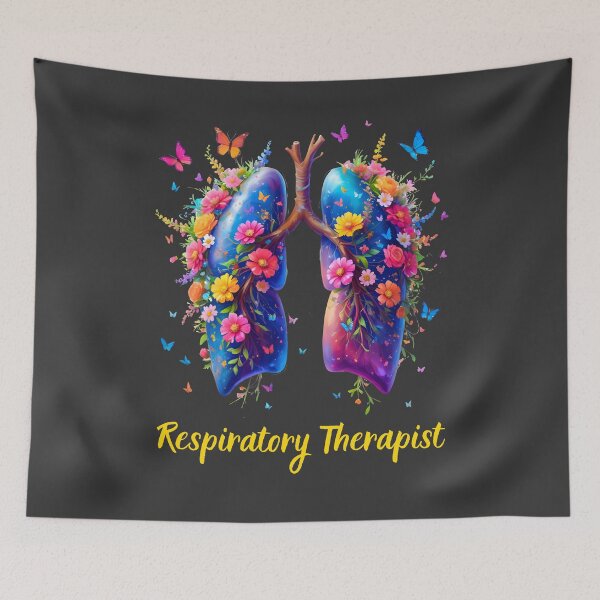 Item preview, Funny Boho Retro  RT Floral Lungs Respiratory Therapy Therapist Pulmonologist       designed and sold by Zayavca.