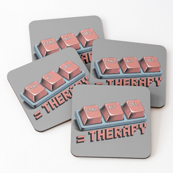 Item preview, Ctrl + Alt + Delete = Therapy - Retro Tech Humor Design designed and sold by ByBryteG.