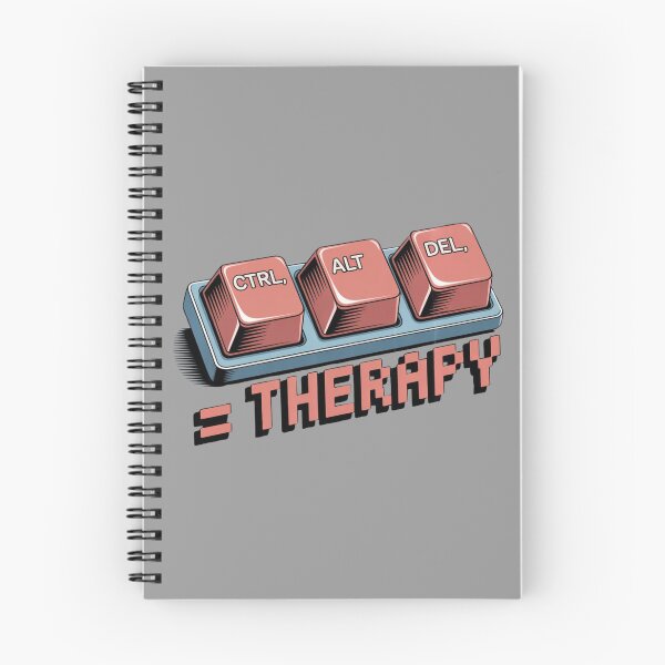 Item preview, Ctrl + Alt + Delete = Therapy - Retro Tech Humor Design designed and sold by ByBryteG.
