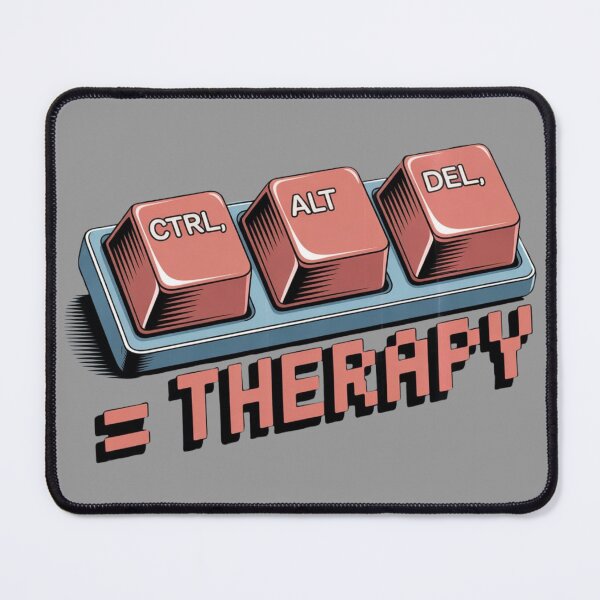 Item preview, Ctrl + Alt + Delete = Therapy - Retro Tech Humor Design designed and sold by ByBryteG.