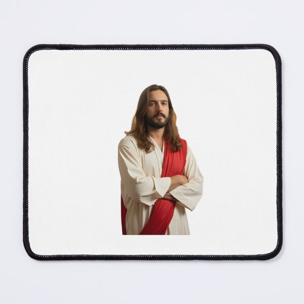 Item preview, A humorous meme-style image of Jesus standing with crossed arms, looking disapproving but lovingly, in the background of someone doing something slightly wrong. designed and sold by Palmate-m.