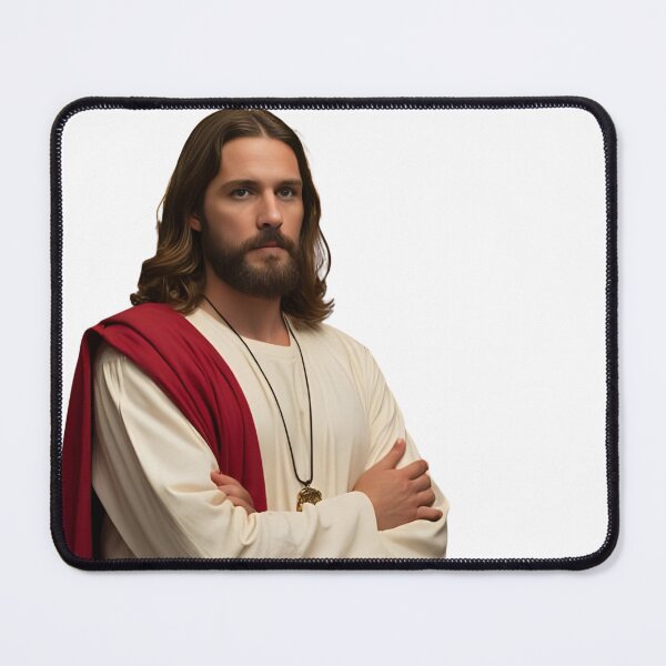 Item preview, A humorous meme-style image of Jesus standing with crossed arms, looking disapproving but lovingly, in the background of someone doing something slightly wrong. designed and sold by Palmate-m.