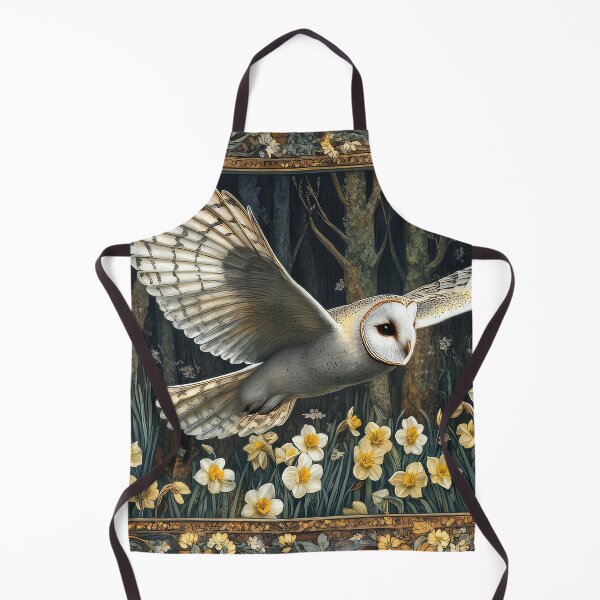 Item preview, Barn Owl in flight in a woodland designed and sold by thewandswant.