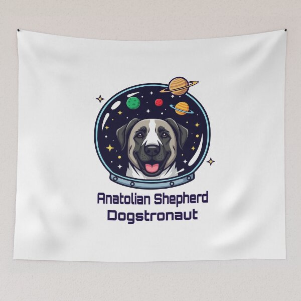 Item preview, Anatolian Shepherd Dogstronaut – Cute Space Dog  designed and sold by The Real Life Symphony.