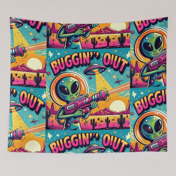 Item preview, Retro Alien Blaster in Desert Attack designed and sold by KMHArts.
