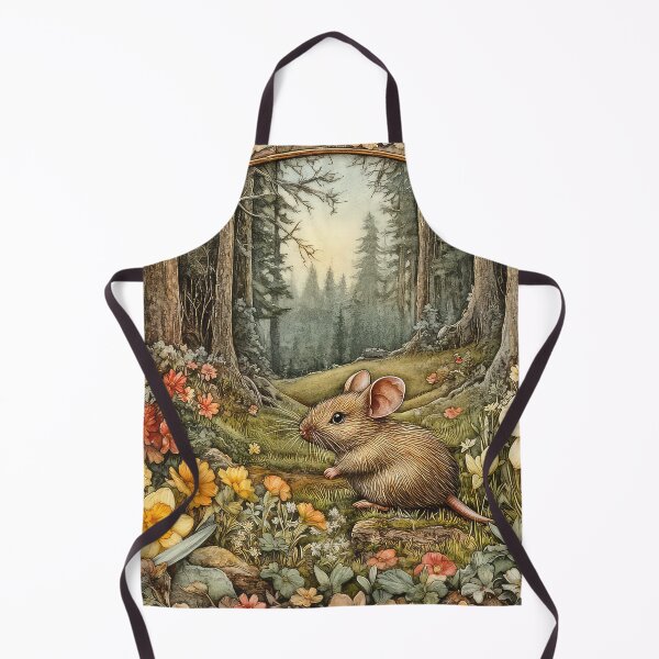 Item preview, Door Mouse in the woodland with flowers designed and sold by thewandswant.
