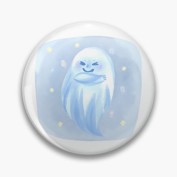 Item preview, A semi-transparent ghost floating in the air, crossing its arms, frowning slightly with a disappointed expression, watching someone from behind doing something mischievous. designed and sold by Palmate-m.