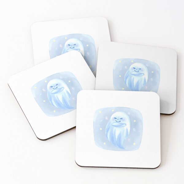 Item preview, A semi-transparent ghost floating in the air, crossing its arms, frowning slightly with a disappointed expression, watching someone from behind doing something mischievous. designed and sold by Palmate-m.