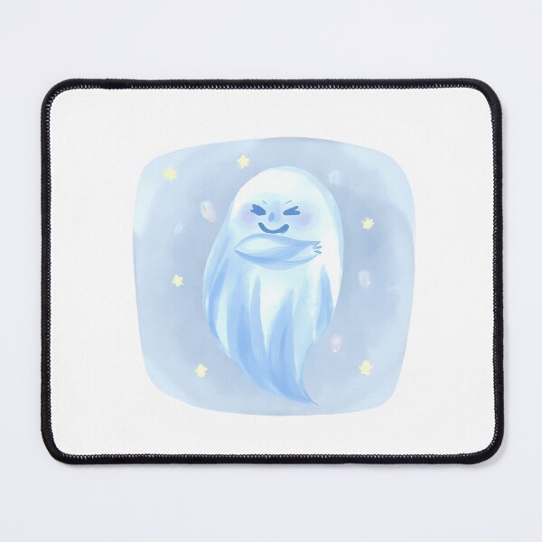 Item preview, A semi-transparent ghost floating in the air, crossing its arms, frowning slightly with a disappointed expression, watching someone from behind doing something mischievous. designed and sold by Palmate-m.