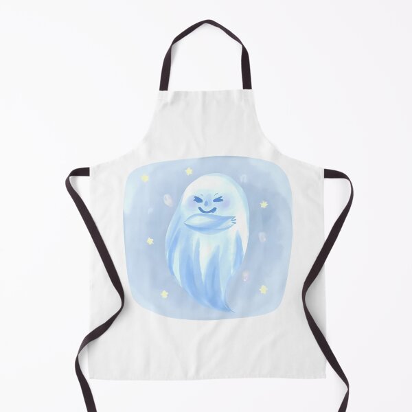 Item preview, A semi-transparent ghost floating in the air, crossing its arms, frowning slightly with a disappointed expression, watching someone from behind doing something mischievous. designed and sold by Palmate-m.