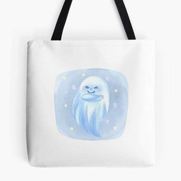 Item preview, A semi-transparent ghost floating in the air, crossing its arms, frowning slightly with a disappointed expression, watching someone from behind doing something mischievous. designed and sold by Palmate-m.