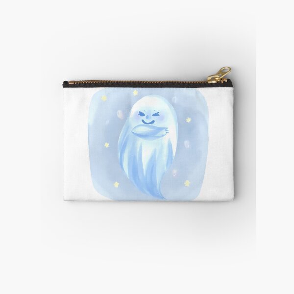 Item preview, A semi-transparent ghost floating in the air, crossing its arms, frowning slightly with a disappointed expression, watching someone from behind doing something mischievous. designed and sold by Palmate-m.