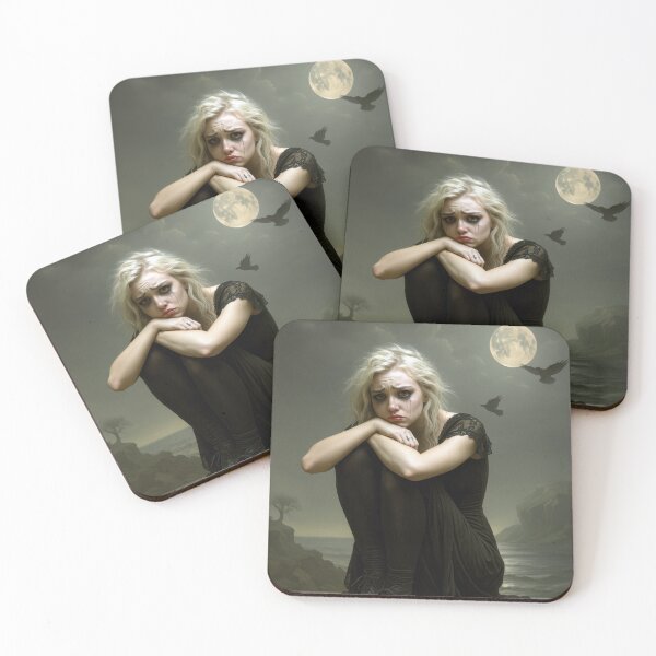 Item preview, The Moon Watches Over Her Sorrow designed and sold by Andy Gambino Art.