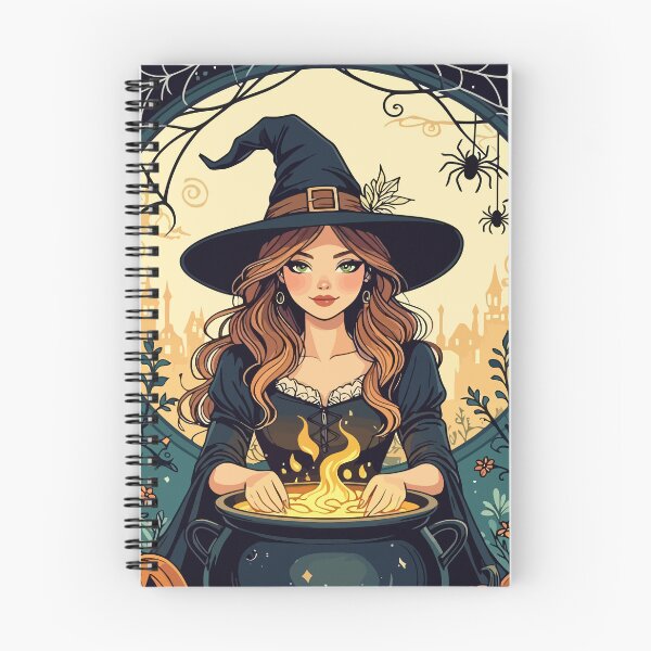 Item preview, Whimsically Enchanting Witch With Spiders and Round Pot designed and sold by taiche.