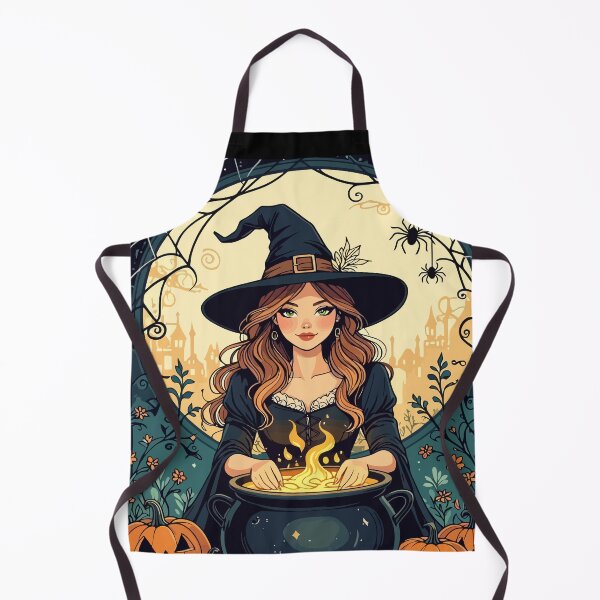 Item preview, Whimsically Enchanting Witch With Spiders and Round Pot designed and sold by taiche.