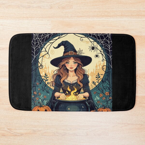 Item preview, Whimsically Enchanting Witch With Spiders and Round Pot designed and sold by taiche.