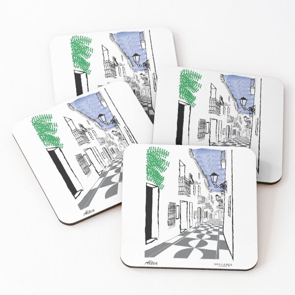 Item preview, T-shirt with the design of the old town of Altea designed and sold by malangacamisetas.