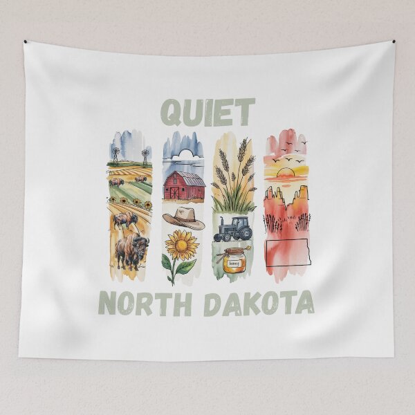 Item preview, Quiet North Dakota – peaceful plains & prairie pride design designed and sold by CleanDecor.