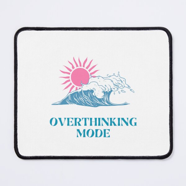 Item preview, Overthinking Mode – Ocean Aesthetic Quote Design with Sun and Waves designed and sold by PupeCreativeArt .