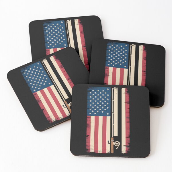 Item preview, American Fishing Crew – Patriotic USA Flag Fishing T‑Shirt designed and sold by Splotchly.