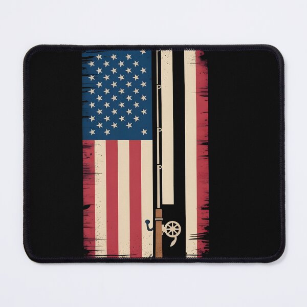 Item preview, American Fishing Crew – Patriotic USA Flag Fishing T‑Shirt designed and sold by Splotchly.