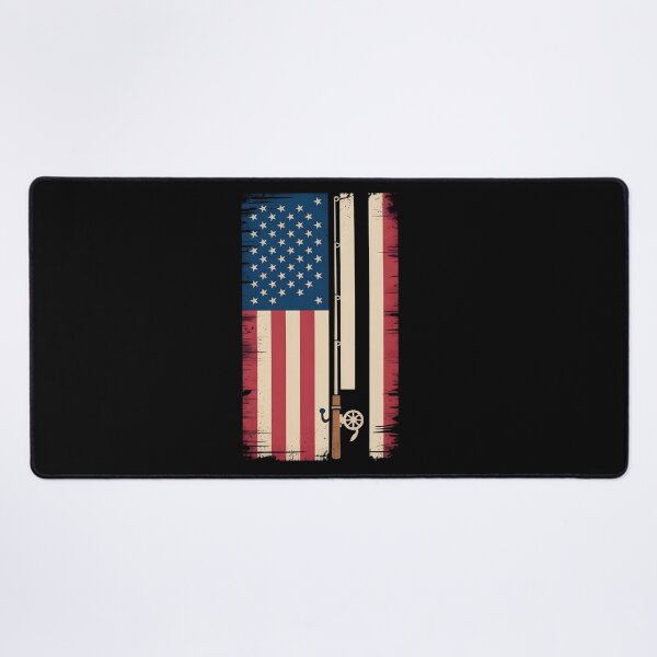 Item preview, American Fishing Crew – Patriotic USA Flag Fishing T‑Shirt designed and sold by Splotchly.