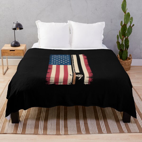 Item preview, American Fishing Crew – Patriotic USA Flag Fishing T‑Shirt designed and sold by Splotchly.