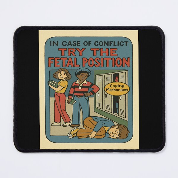 Item preview, Retro Funny Fetal Position Poster Art designed and sold by My-Hoodies.