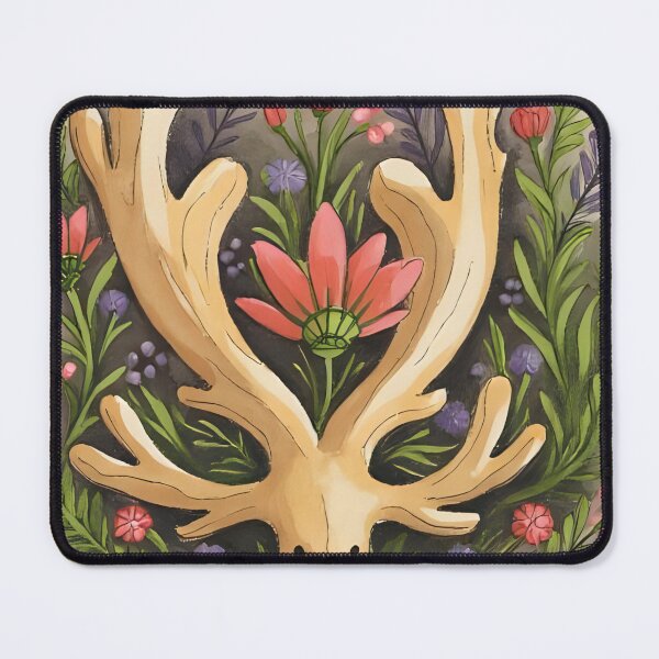 Item preview, An artistic still life featuring delicate animal bones intertwined with lush botanical elements – ferns, poisonous flowers, moss, and vines. designed and sold by Palmate-m.