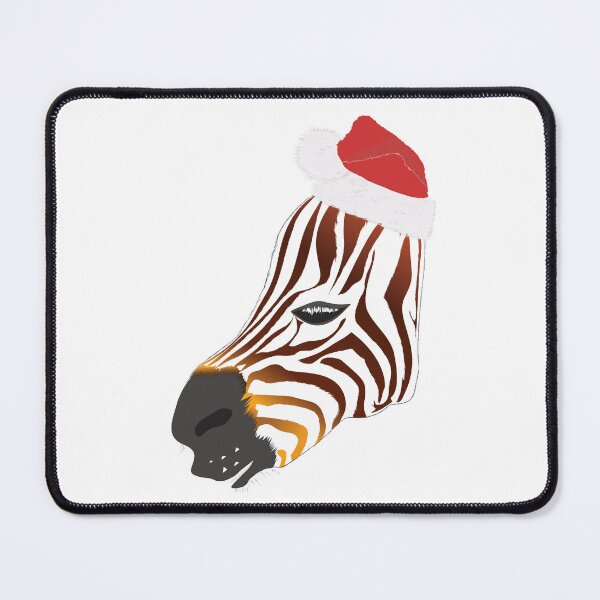 Item preview, Christmas Theme Christmas Zebra Head – Zebra Head with Santa Hat designed and sold by Miza Drops.