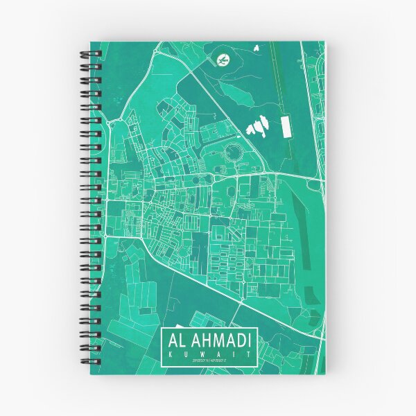 Item preview, Al Ahmadi City Map of Kuwait - Watercolor designed and sold by deMAP.