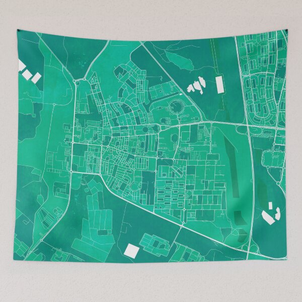 Item preview, Al Ahmadi City Map of Kuwait - Watercolor designed and sold by deMAP.