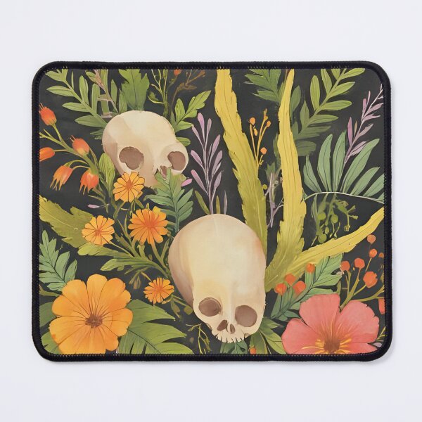 Item preview, An artistic still life featuring delicate animal bones intertwined with lush botanical elements – ferns, poisonous flowers, moss, and vines. designed and sold by Palmate-m.