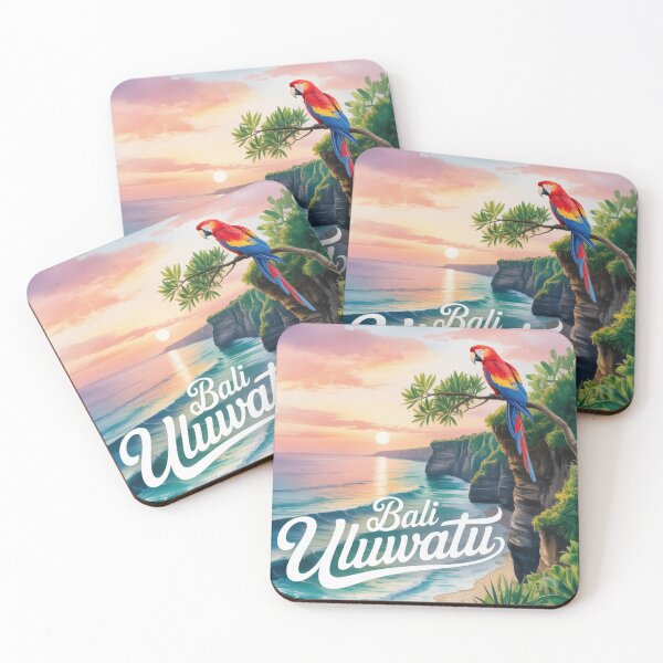 Item preview, Bali Uluwatu Cliffside Sunset – Tropical Scenic Sticker designed and sold by Timeless Design.
