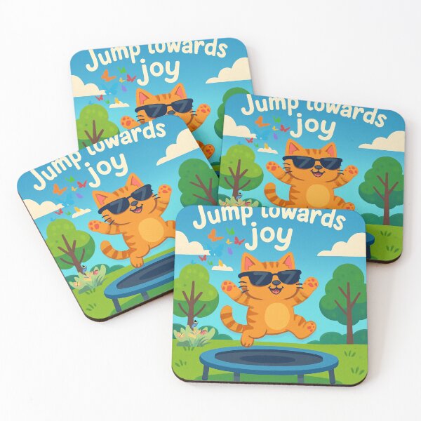 Item preview, Chat Joyeux sur Trampoline Joyful Cat on Trampoline designed and sold by Drawingshirts.