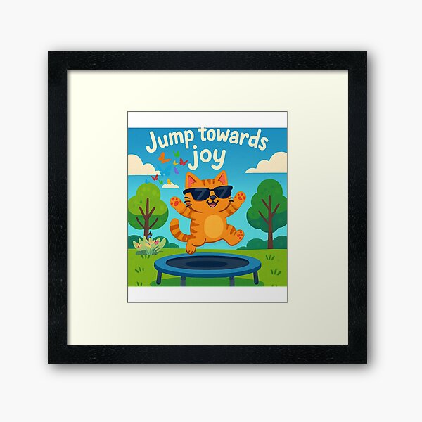Item preview, Chat Joyeux sur Trampoline Joyeux Chat sur Trampoline designed and sold by Drawingshirts.