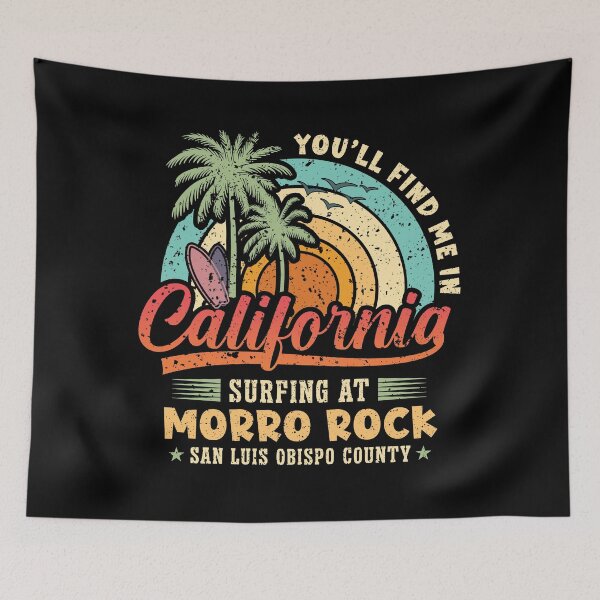 Item preview, Surfing Morro Rock Surf Pacific West Coast California designed and sold by eclecTEEq.
