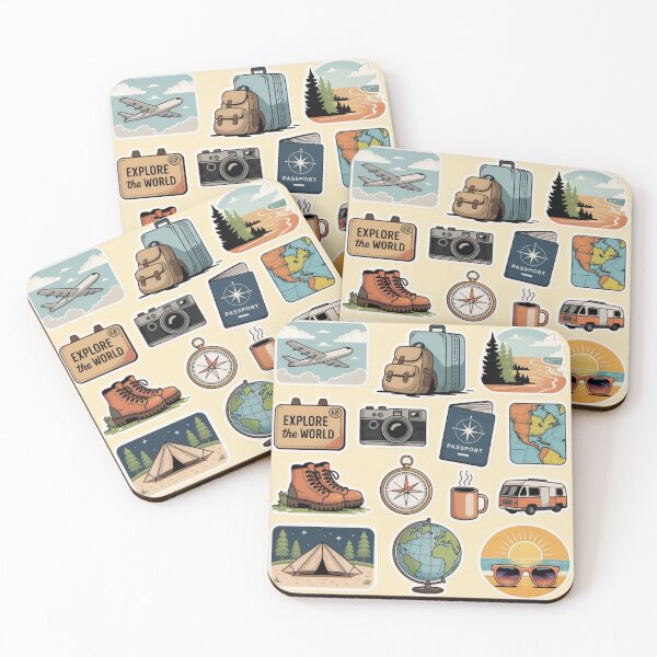 Item preview, Wanderlight – Travel Essentials Sticker Pack designed and sold by Timeless Design.