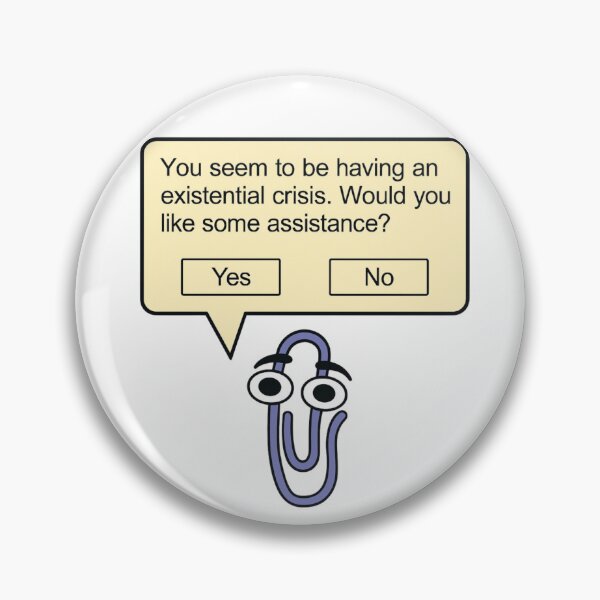 Item preview, Clippy Offers Help During Crisis designed and sold by The Unkown Store.