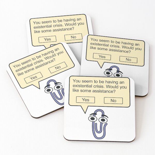 Item preview, Clippy Offers Help During Crisis designed and sold by The Unkown Store.
