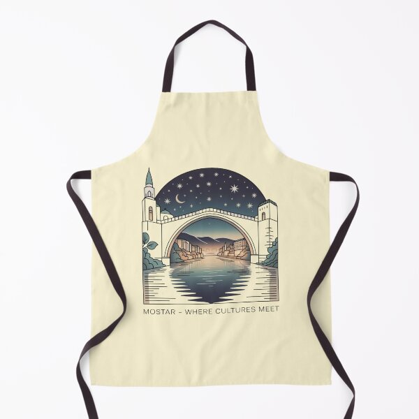 Item preview, Mostar Sticker – Where Cultures Meet | Minimal Line Art Travel Design designed and sold by Timeless Design.