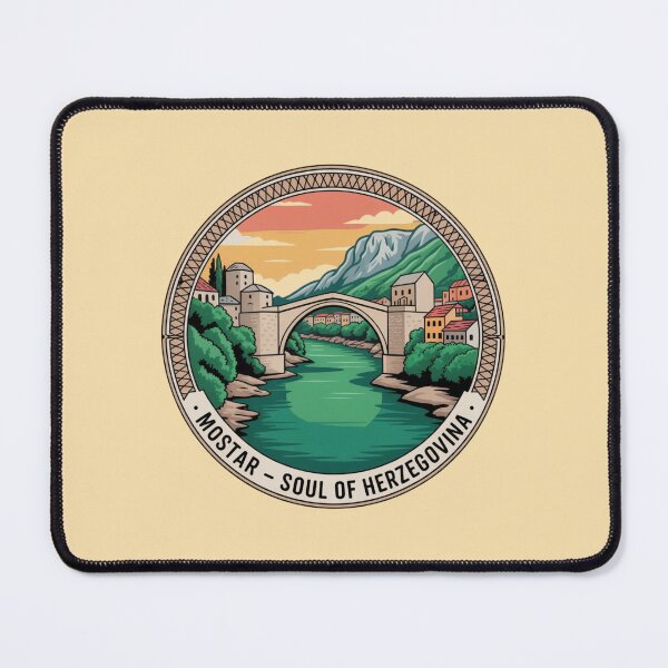 Item preview, Mostar Sticker – Soul of Herzegovina Travel Badge designed and sold by Timeless Design.