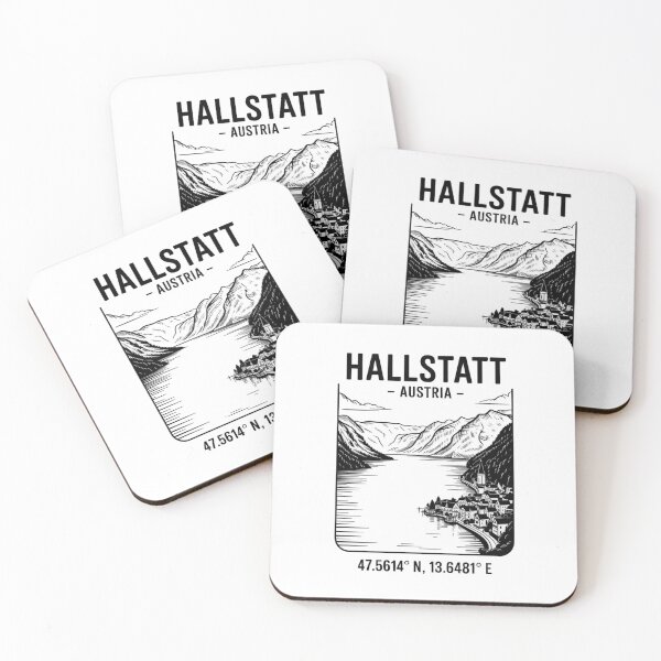 Item preview, Hallstatt Austria Coordinates Map | Minimal Travel Design designed and sold by Timeless Design.