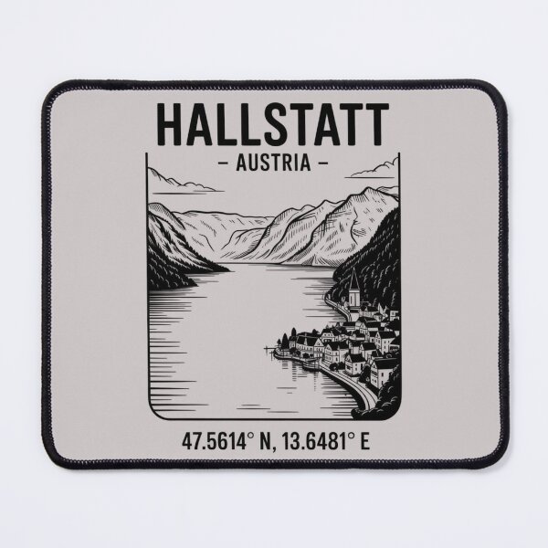 Item preview, Hallstatt Austria Coordinates Map | Minimal Travel Design designed and sold by Timeless Design.