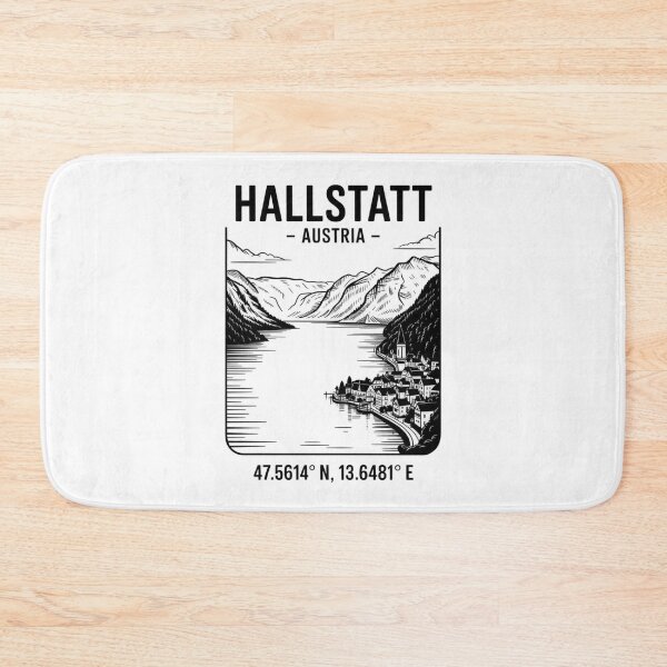 Item preview, Hallstatt Austria Coordinates Map | Minimal Travel Design designed and sold by Timeless Design.