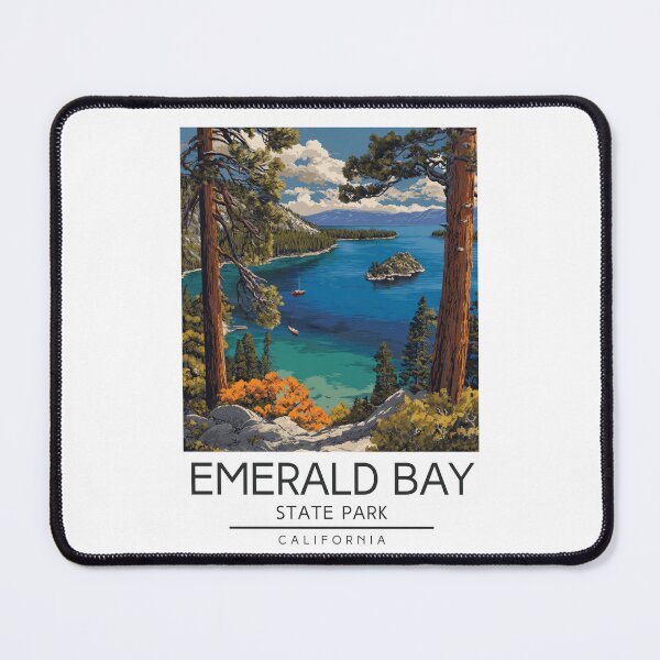 Item preview, Emerald Bay State Park - California designed and sold by GoodOldVintage.